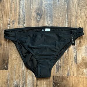 Adore Me Black Cut Out Side Bikini Bottoms